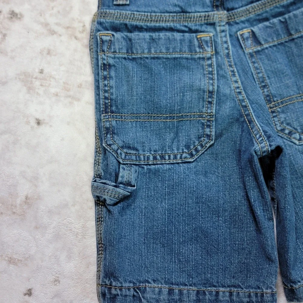 Old Navy Kids Denim Carpenter Shorts Blue Utility Casual‎ Summer Boys Size 6